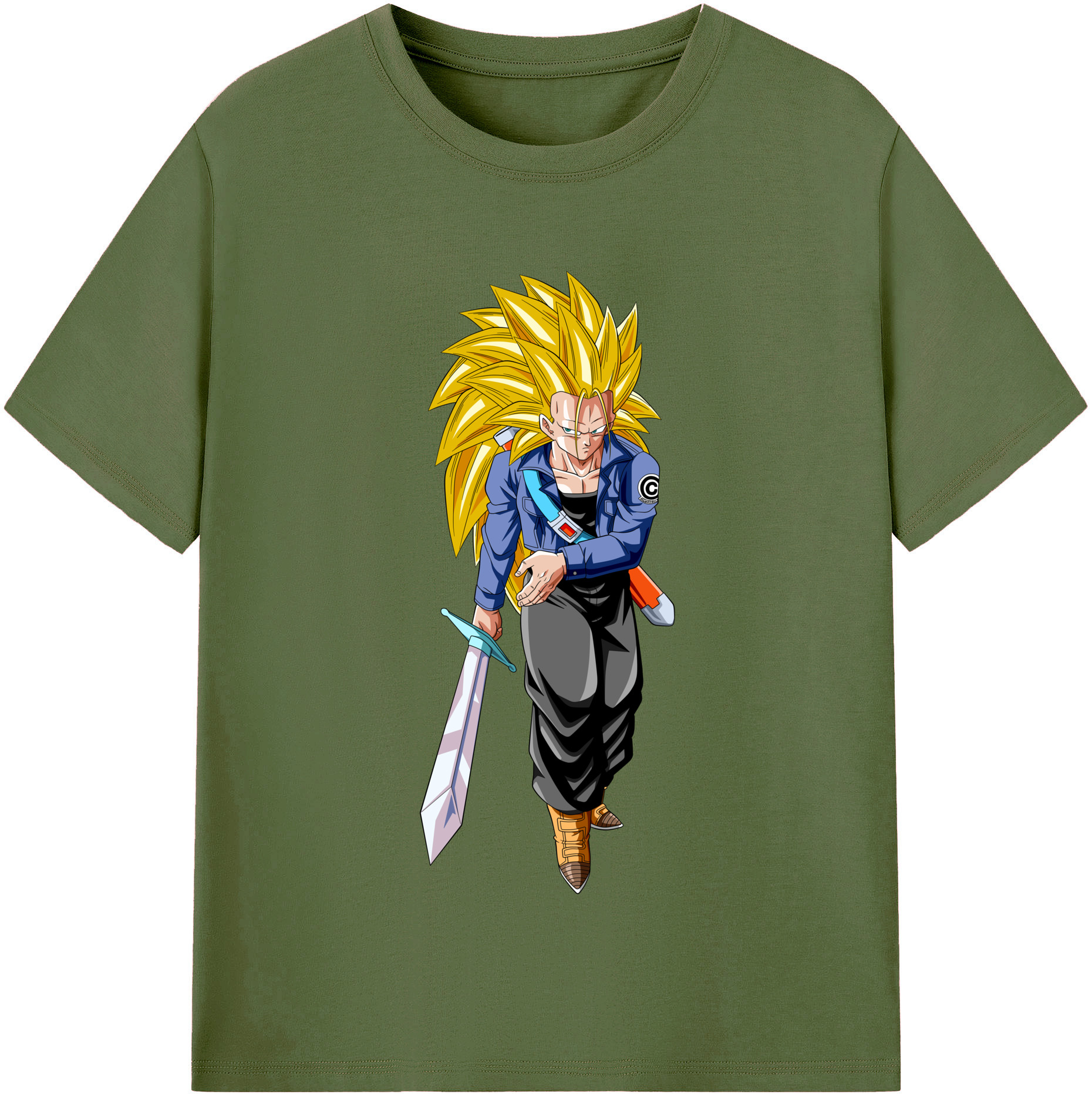 （画像用） ドラゴンボール トランクス（Torankusu）DRAGON BALL Trunks 綿100％半袖Tシャツ（フロントプリント）